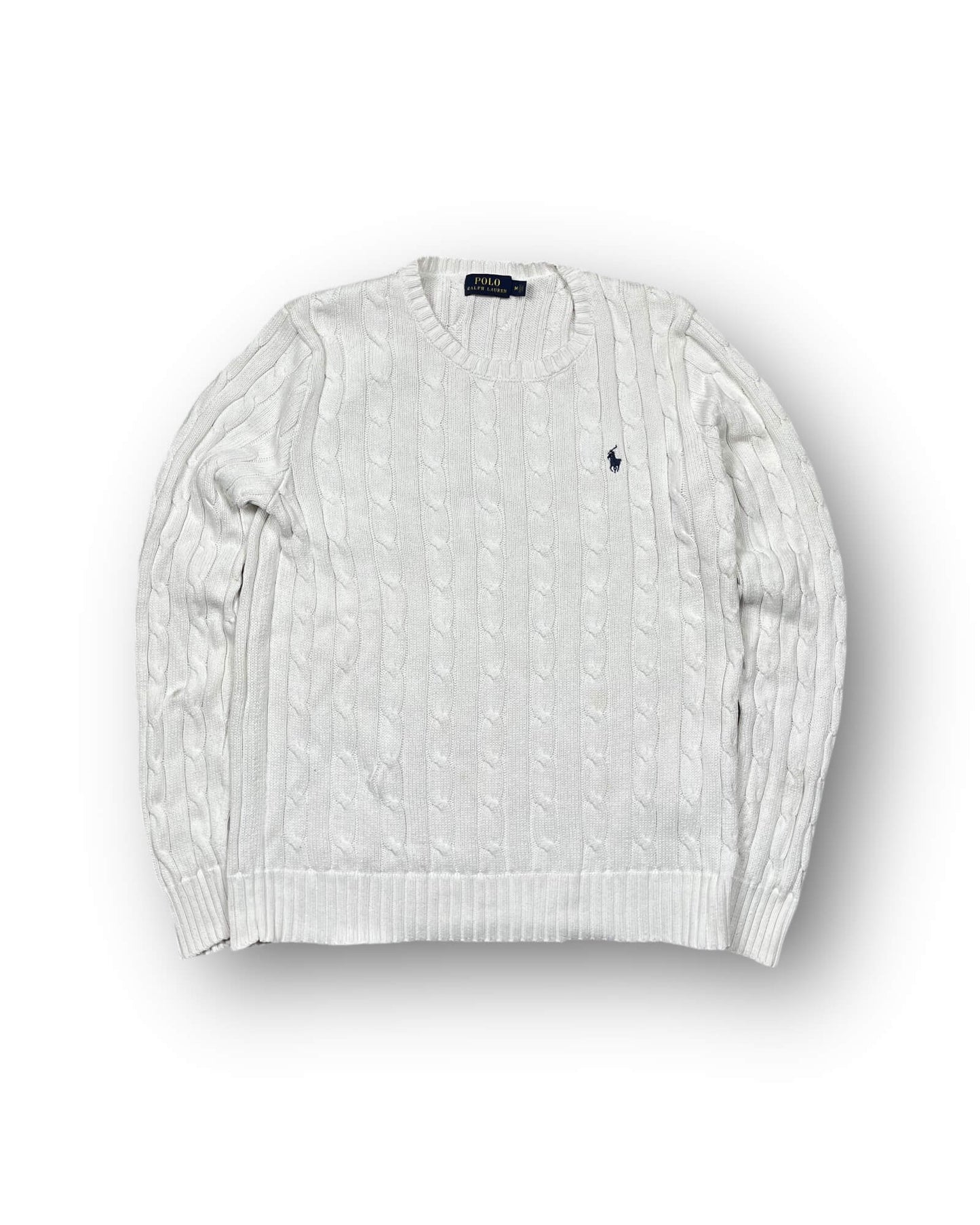 RALPH LAUREN ZOPFMUSTER SWEATER (M)