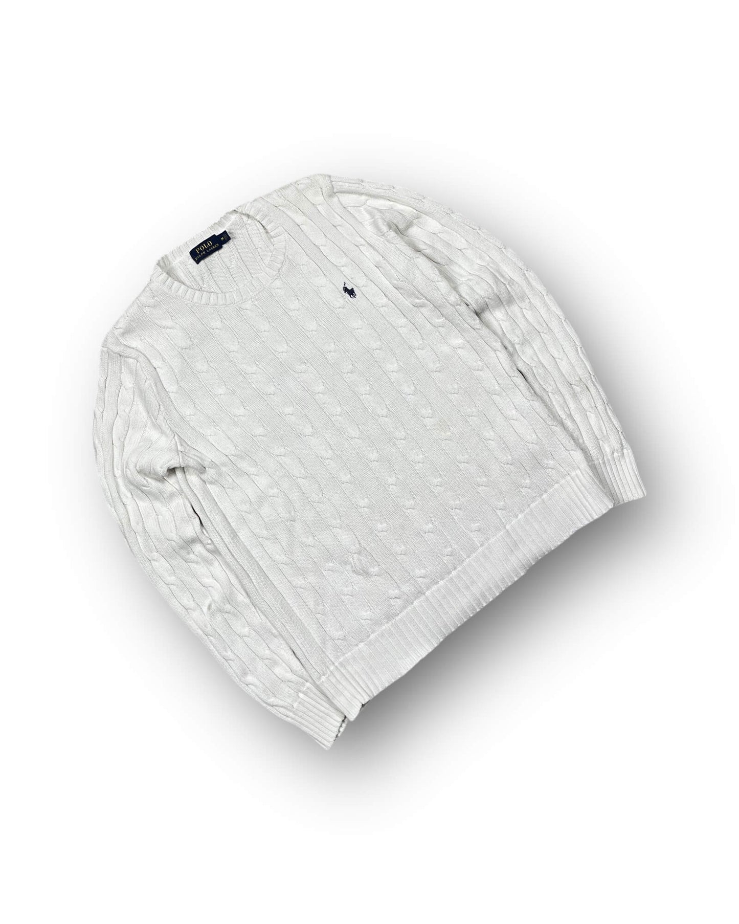 RALPH LAUREN ZOPFMUSTER SWEATER (M)