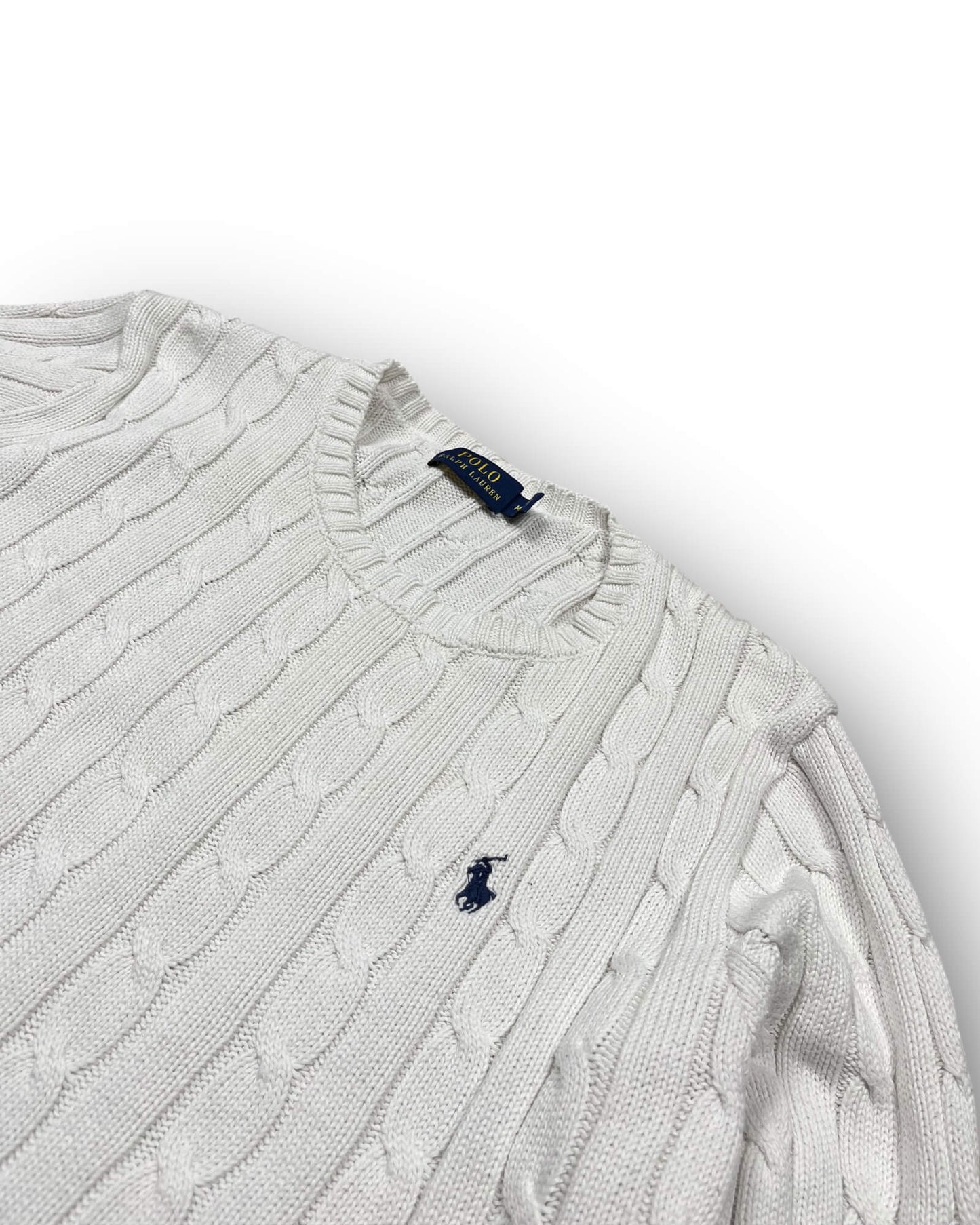 RALPH LAUREN ZOPFMUSTER SWEATER (M)