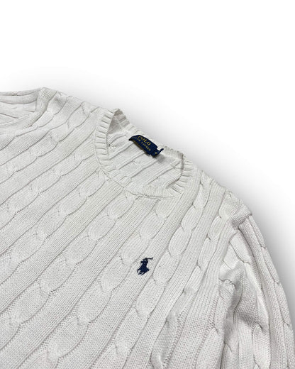RALPH LAUREN ZOPFMUSTER SWEATER (M)